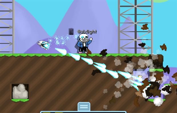 Player using a custom Firefly item during an in-game encounter