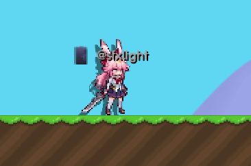 Custom player look holding a weapon