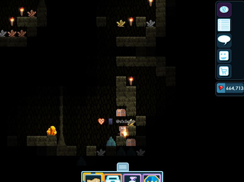 Player inside a Firefly Growtopia world