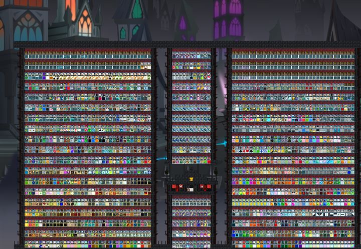 Firefly vending world with rows of vending machines and players