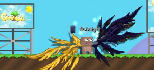 Custom player look with a wide wing-like visual effect